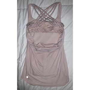 Lululemon pink built in bra tank